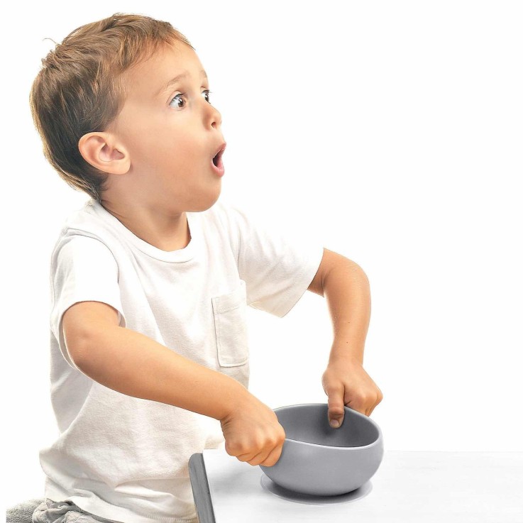 Bol bébé avec ventouse et couvercle en silicone