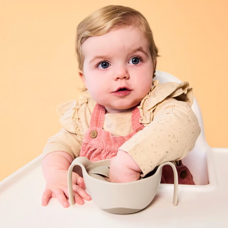 Bol d'apprentissage bébé 3 en 1 avec paille et snack