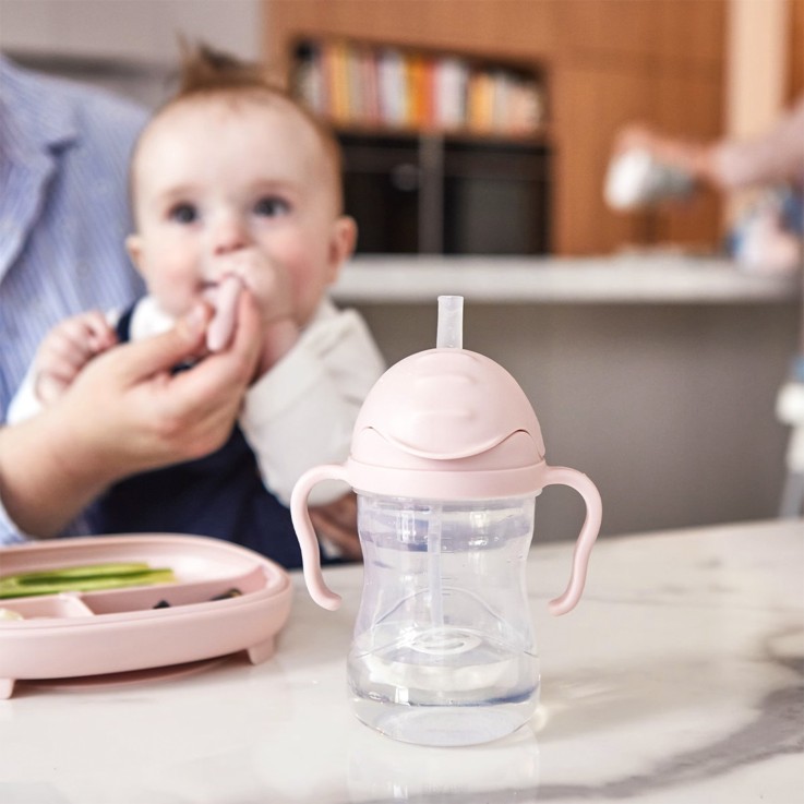 Tasse d'apprentissage bébé à paille lestée anti-fuite
