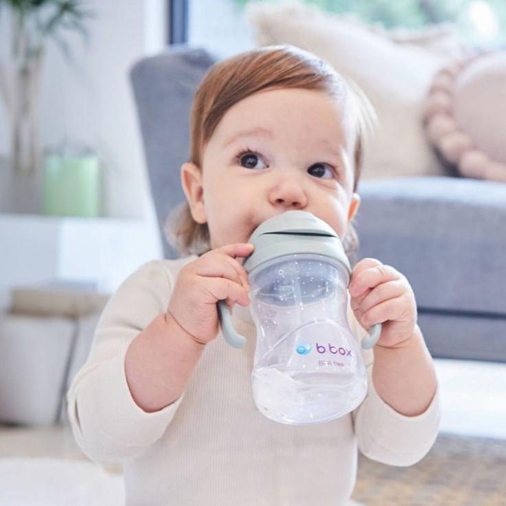 Tasse d'apprentissage bébé à paille lestée anti-fuite