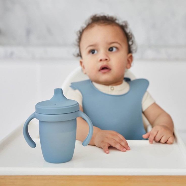 Gobelet à bec silicone bébé – tasse d'apprentissage évolutive
