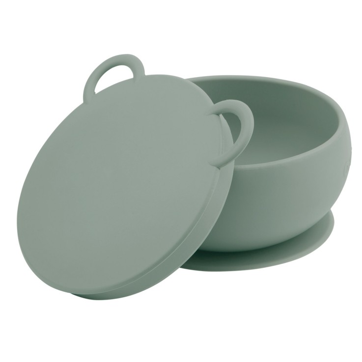 Bol bébé avec ventouse et couvercle en silicone