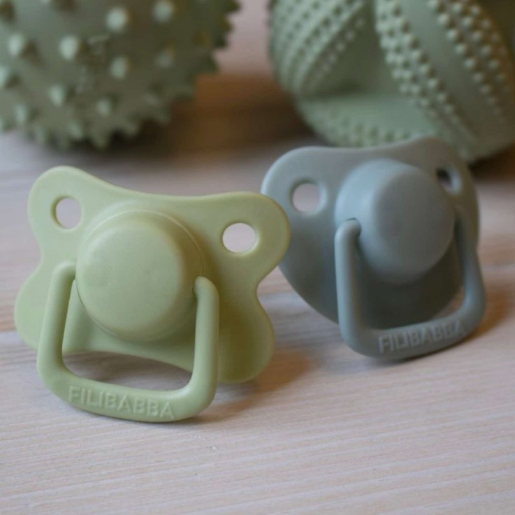 Lot de 2 sucettes anatomique en silicone 6 mois et +