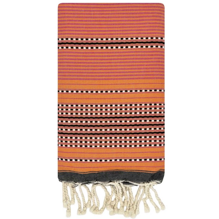 Fouta tunisienne traditionnelle en coton recyclé 1x2 m Bora Bora