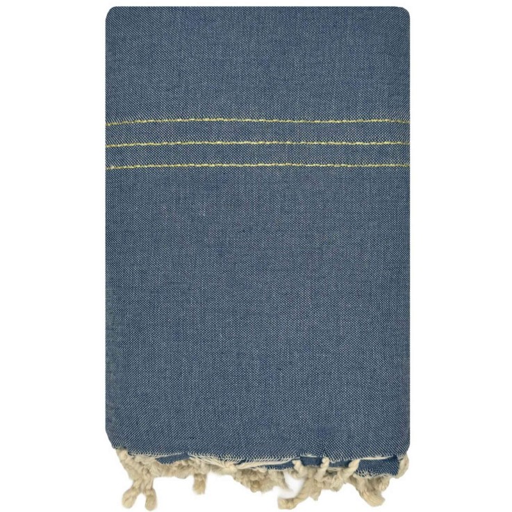 Fouta serviette plage XXL coton recyclé 2x3 m Bali