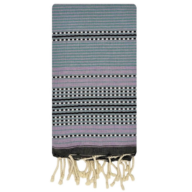 Fouta tunisienne traditionnelle en coton recyclé 1x2 m Bora Bora