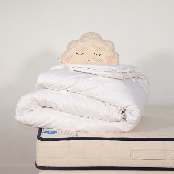Couette 4 saison enfant en plume et duvet en Coton Bio