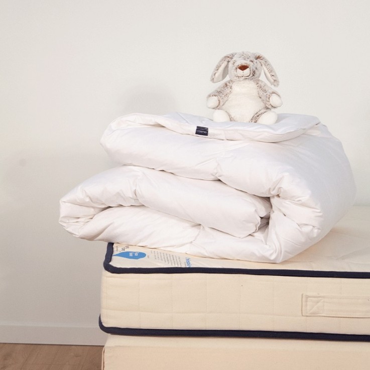 Couette hiver enfant en plume et duvet en Coton Bio