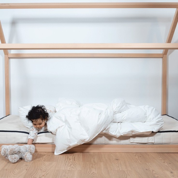 Couette hiver enfant en plume et duvet en Coton Bio