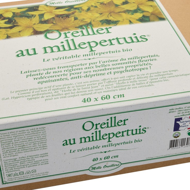 Oreiller Millepertuis bio 40 x 60cm