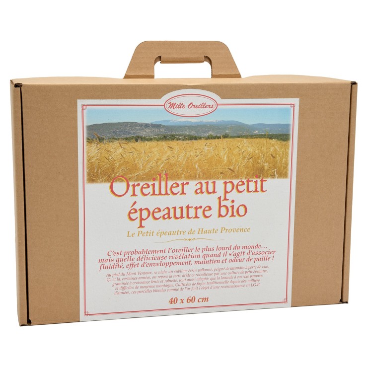 Oreiller au Petit épeautre bio de Haute Provence 40 x 60 cm