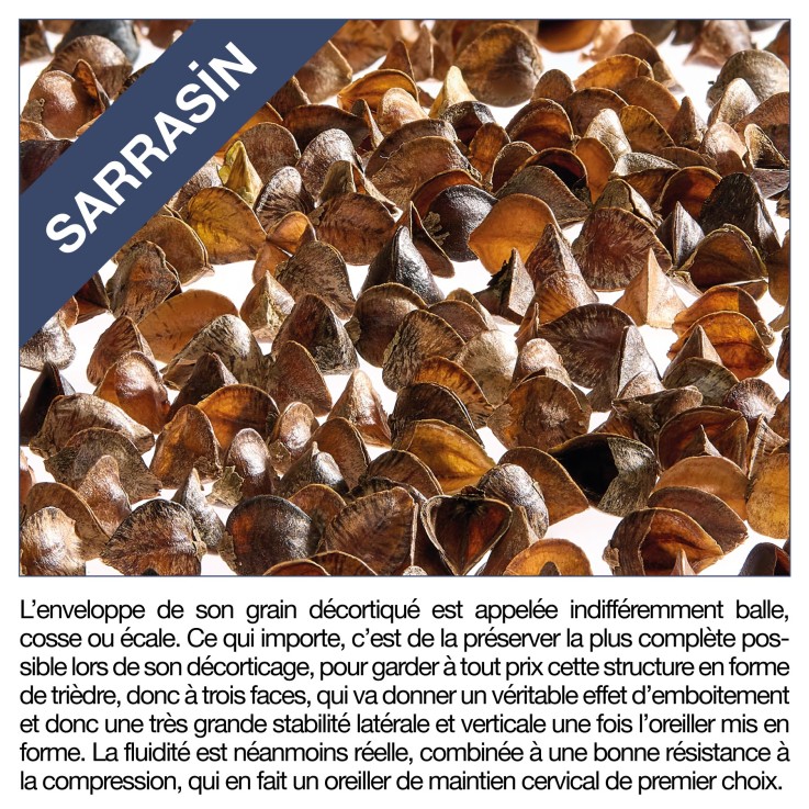 Oreiller en balles de Sarrasin bio 40 x 60 cm