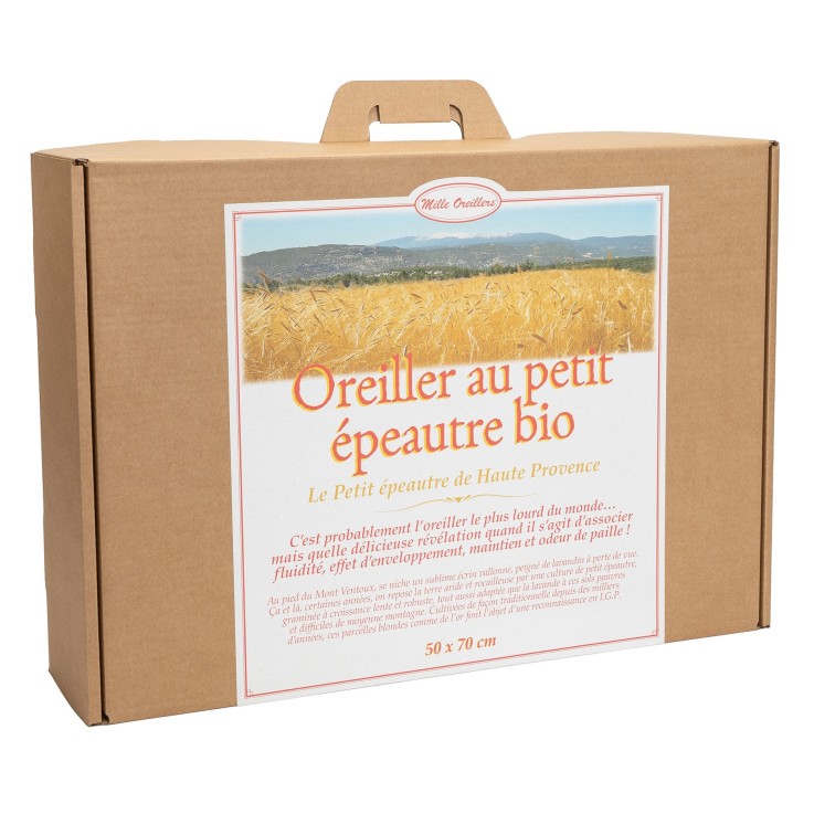 Oreiller au Petit épeautre bio de Haute Provence 50 x 70 cm