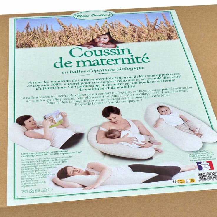 Coussin d'allaitement et maternité en Epeautre bio