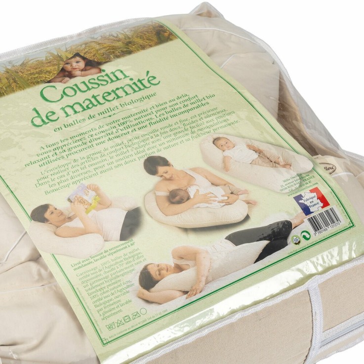 Coussin de maternité en balles de millet bio