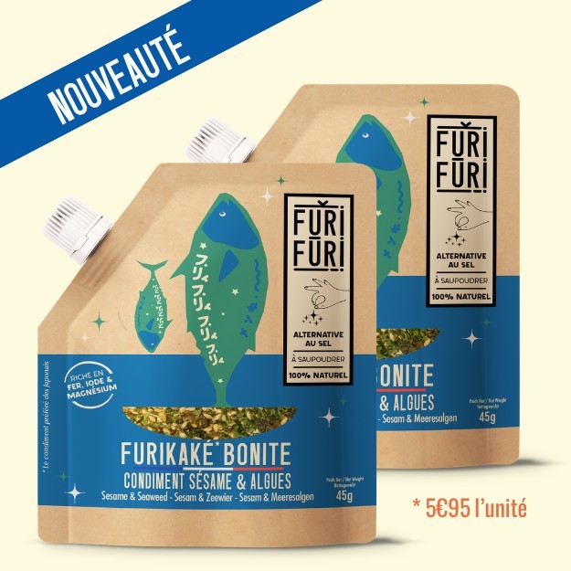FURIKAKE BONITE DUO - Alternative au sel - Condiment sésame & algues
