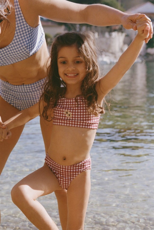 Maillot de bain Mini Me vichy Fibres Recyclées