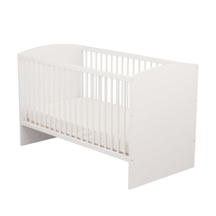 Chambre bébé 3 pièces Milann, Lit bébé 120x60, Commode à langer et armoire 2 portes