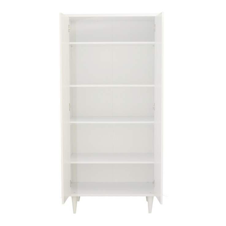 Armoire 2 portes avec étagères et penderie 87x185cm - ouverture push