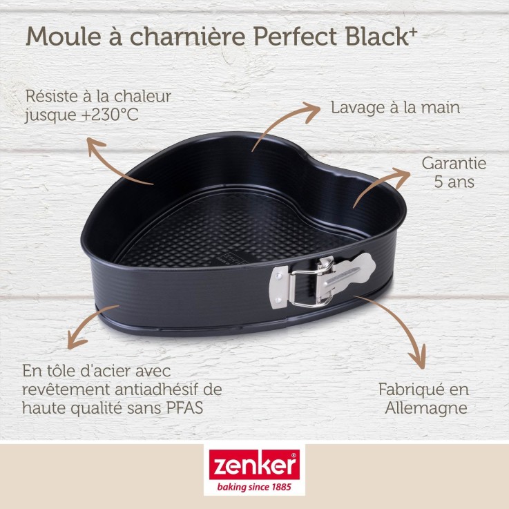 Moule à Charnière en Forme de Cœur 24 x 28 x 7 cm Zenker PerfectBack+