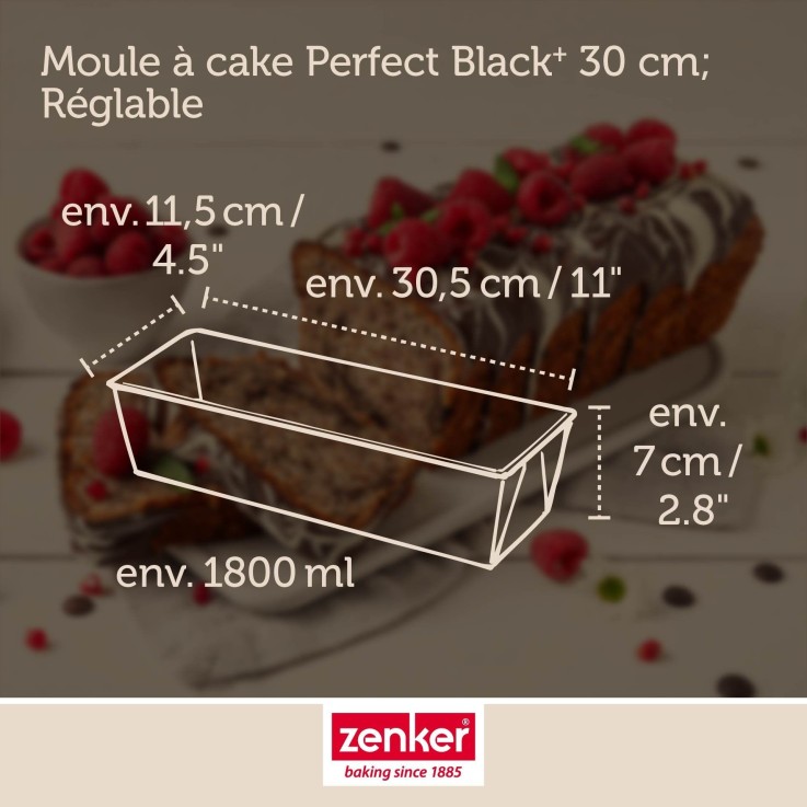 Moule à cake 30,5 x 11,5 x 7 cm Zenker PerfectBack+