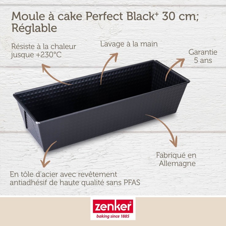 Moule à cake 30,5 x 11,5 x 7 cm Zenker PerfectBack+