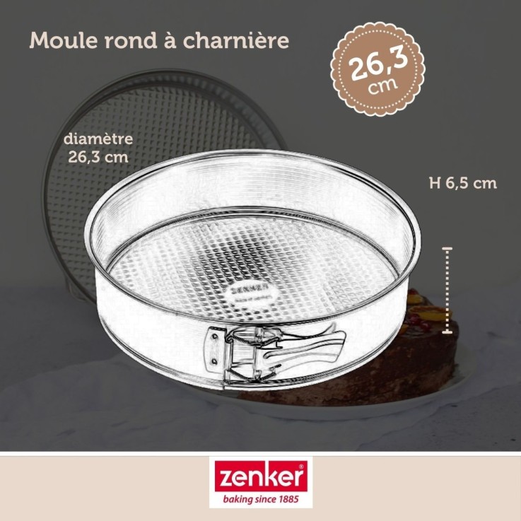 Ensemble de 2 Moules à manqué à charnière 26,3 cm Zenker Silver
