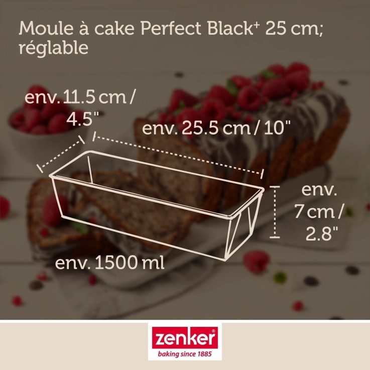 Moule à cake 25 x 11,5 x 7 cm Zenker PerfectBack+