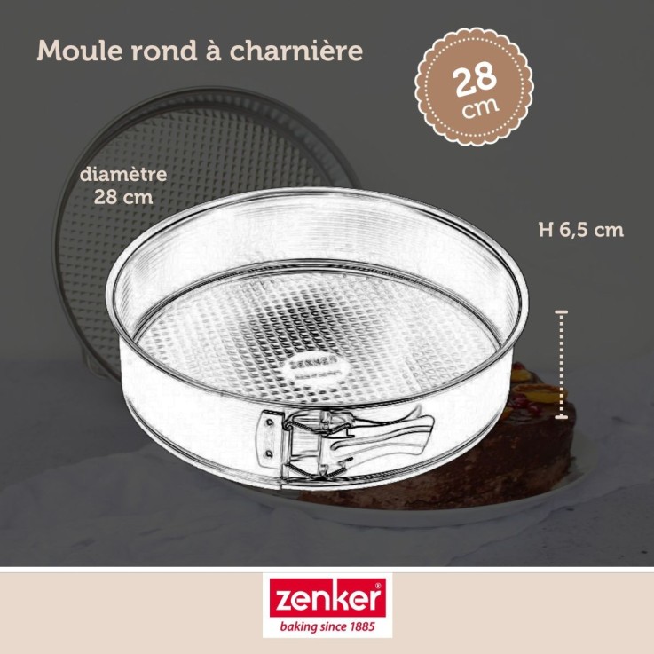 Ensemble de 2 Moules à manqué à charnière 28 cm Zenker Silver