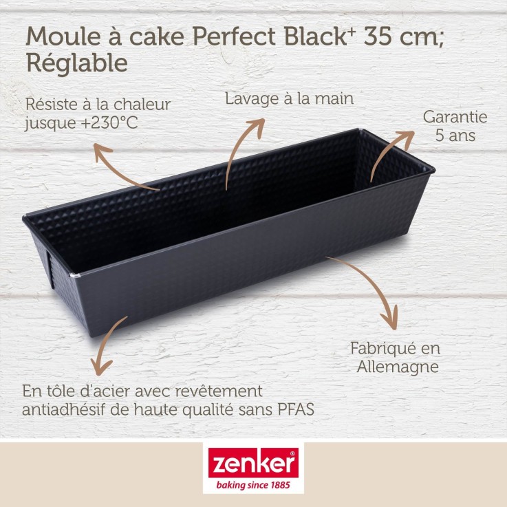 Moule à cake 35 x 11,5 x 7 cm Zenker PerfectBack+