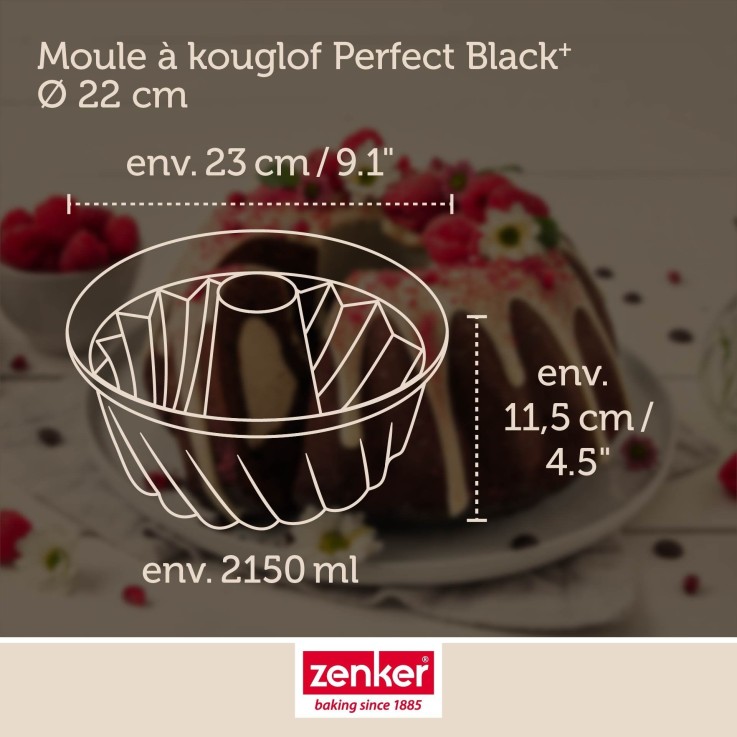 Moule à kouglof 22 cm Zenker PerfectBack+