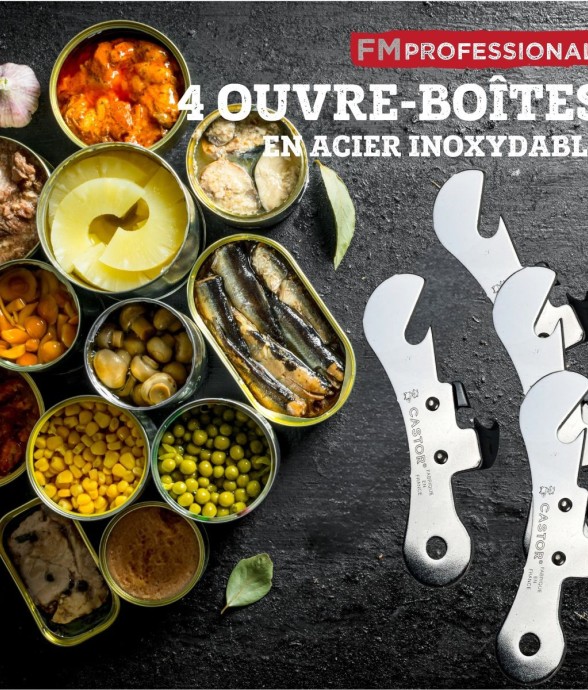 Lot de 4 ouvre-boites FM...