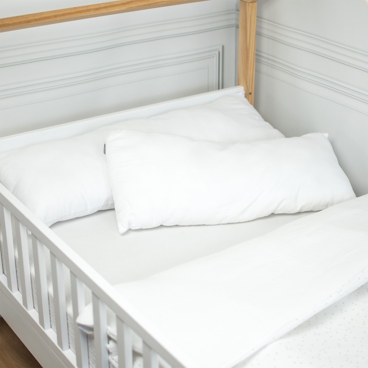 Oreiller traversin plat moelleux pour enfant en satin de coton