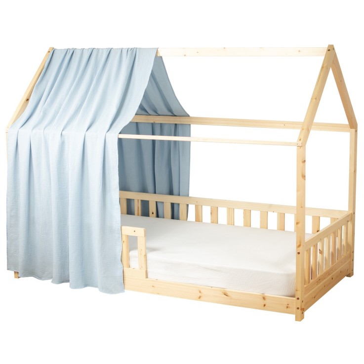 Ciel de lit cabane en gaze de coton
