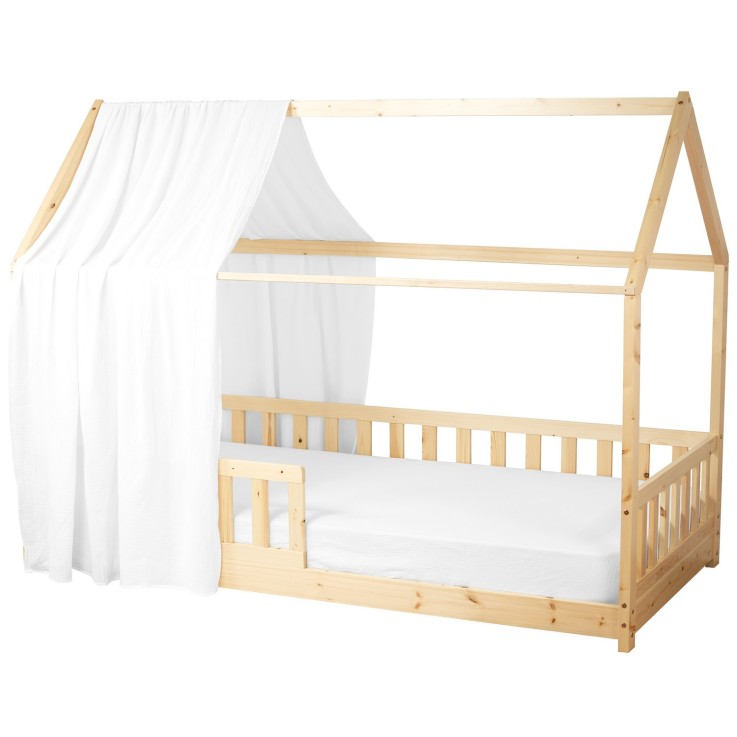 Ciel de lit cabane en gaze de coton