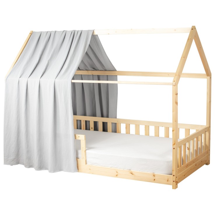 Ciel de lit cabane en gaze de coton