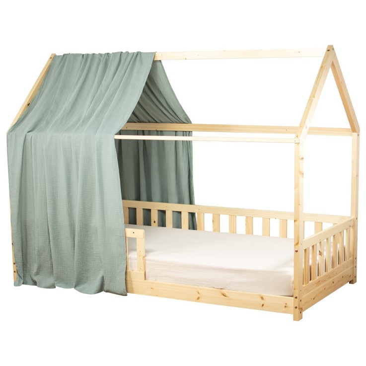 Ciel de lit cabane en gaze de coton