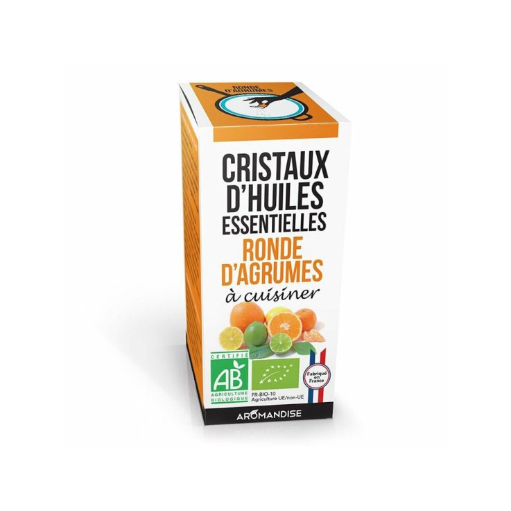 Cristaux d'huiles essentielles Ronde d'Agrumes bio 10g