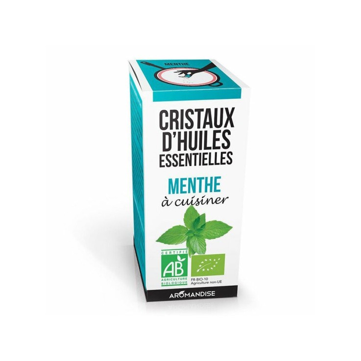 Cristaux d'huiles essentielles Menthe bio 10g