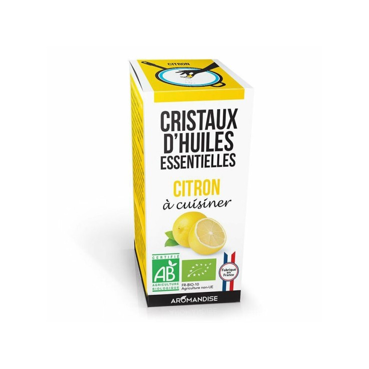 Cristaux d'huiles essentielles Citron bio 10g