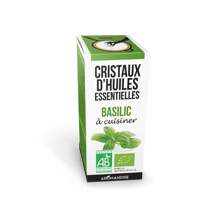 Cristaux d'huiles essentielles Basilic bio 10g