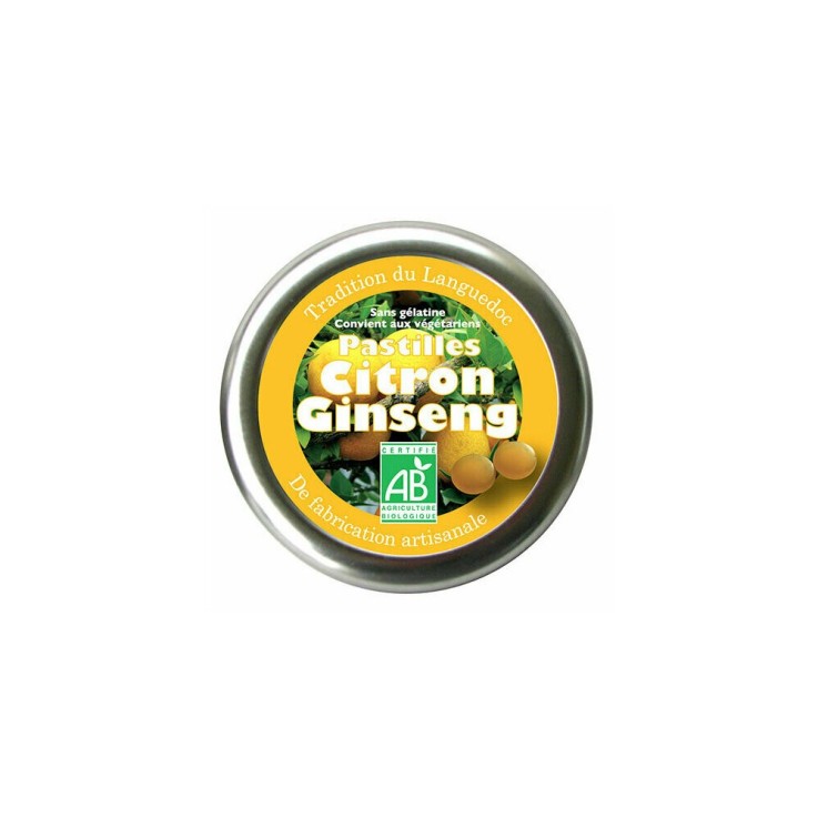Pastilles bio Citron Ginseng 45g