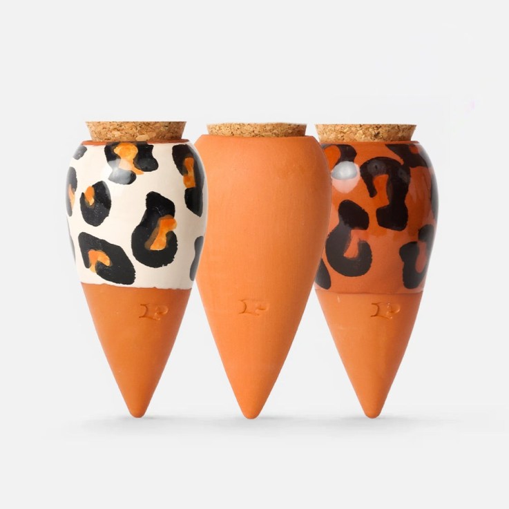 Trio Ollas Naturelles Mini Diffuseurs d'eau pour plantes - Les léopards