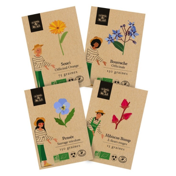 Mélange de graines bio - Les fleurs comestibles