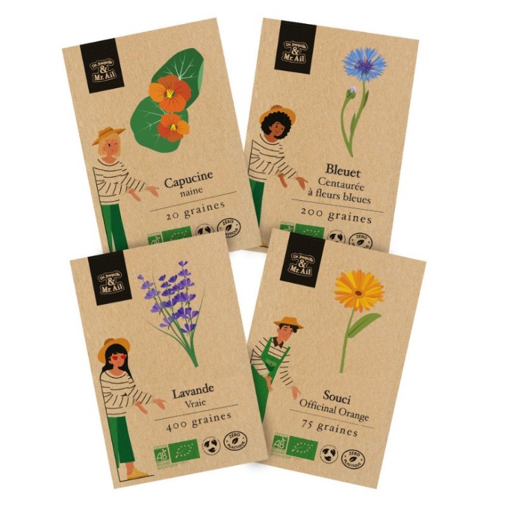 Mélange de graines bio - Les fleurs de balcon