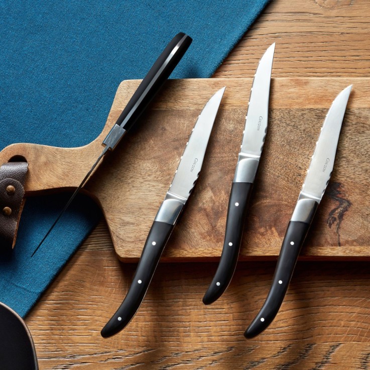 Lot 4 couteaux steak en inox