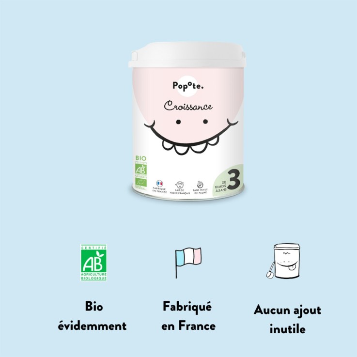 Lait 3ème Âge Croissance Bio - 800 g
