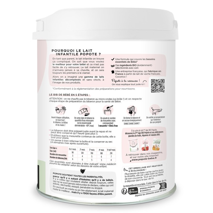 Lait 1er Âge Bio - 800 g