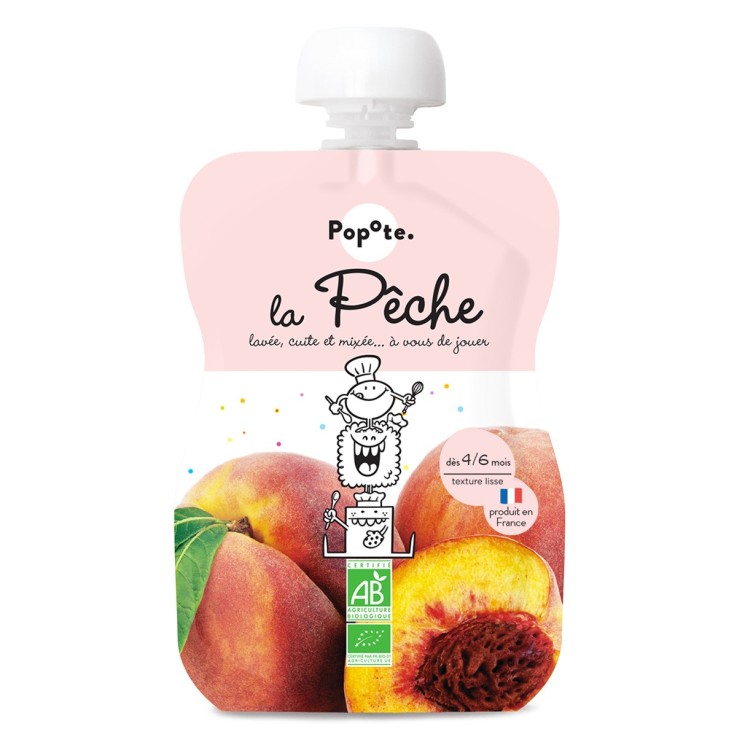 Gourde Repas Bio Pêche - 120 g