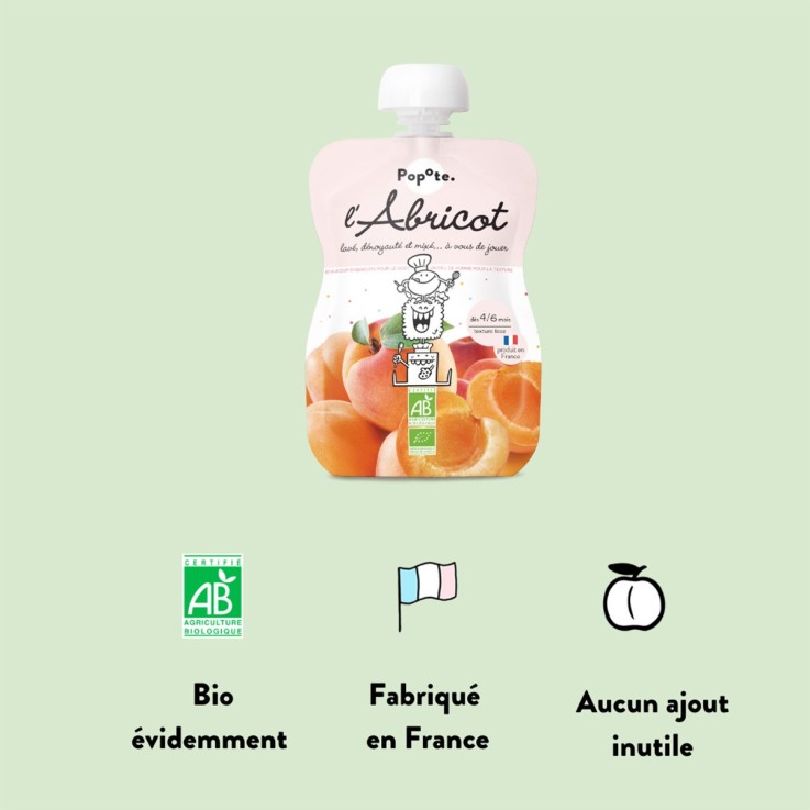 Gourde Repas Bio Abricot - 120 g
